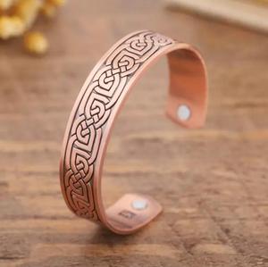 USA Health and Wellness Gift Fashion <b>Magnetic</b> Copper Vintage Star <b>Shape</b> Bracelet and Bangles Combo for Men and Women Wedding - Product Image 6