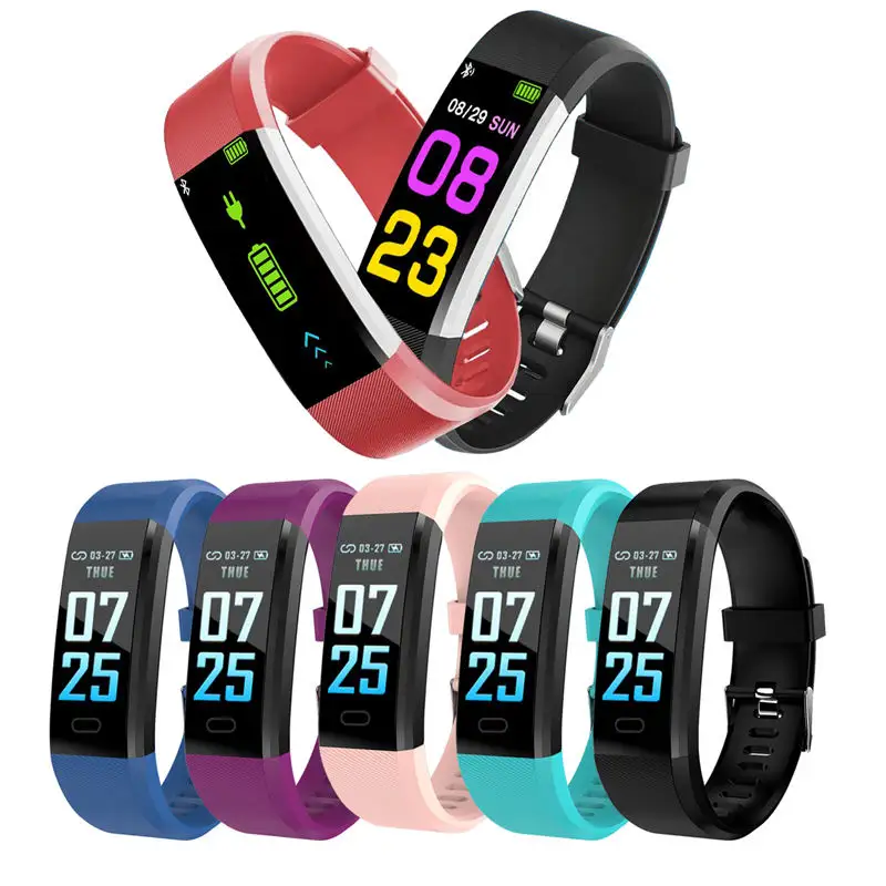 Hot Selling SKMEI 115PLUS M6 SMART Top Wholesale MI Band Body Temperature Bracelet Health Sleep Monitoring Fitness Watch