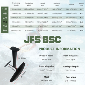 JFS-Axis BSC740กว้าง/810/890/970/1060/1120ปีกไฮโดรคาร์บอนคาร์บอนสำหรับปีก, SUP, Wake and PUMP downwind Foil JFS BSC 740 JFS-Axi - Product Image 4