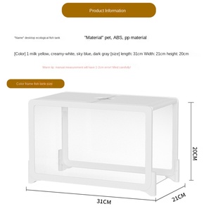 Fabriek Directe Creatieve Rechthoek Plastic Desktop Aquarium Milieuvriendelijk Voor Home Landscaping Kleine Dieren Benodigdheden - Product Image 2