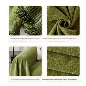 Housse de canapé en chenille haut de gamme antidérapante, couverture intégrale avec rayures/motifs unis pour toutes les saisons - Product Image 4