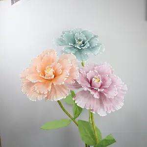 High Quality Simulated Flax Peony Flowers Aesthetic Room Decor Wedding Celebration Photographic Props Artificial Flower Bouquet
