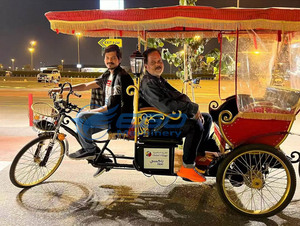 High Quality 3-Wheel New Style Horse Tricycle Electric Rickshaw <b>Pedal</b> Three Wheel European Carriage Wedding Car - Product Image 6