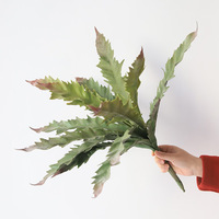 Feuilles de fougère artificielles pour nid d'oiseau, 40 cm, 50 cm, en plastique, fausses feuilles vertes pour décoration intérieure et extérieure