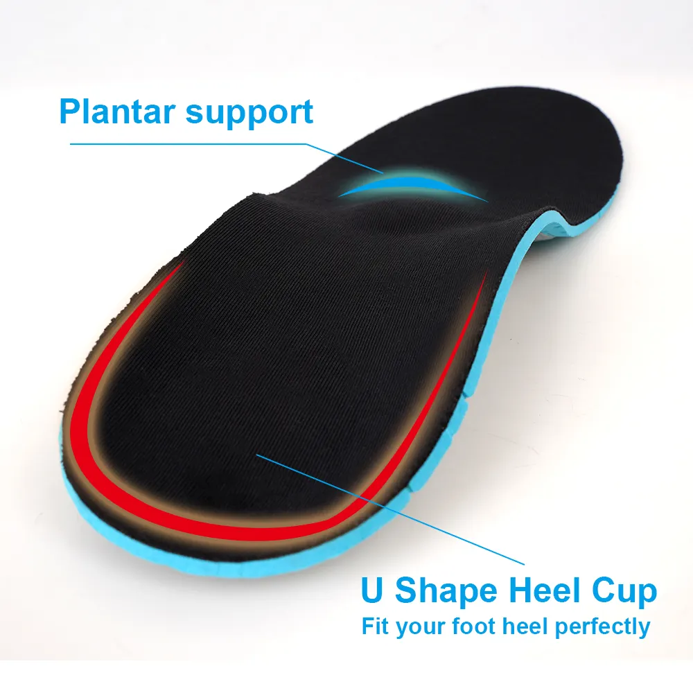 S-King Pieds plats 3cm soutien de la voûte plantaire Eva semelles Latex choc fasciite plantaire marche semelles orthopédiques