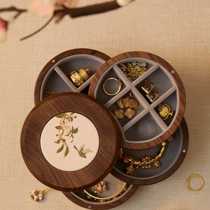 Boîte à bijoux en bois personnalisée en gros avec plateau et compartiments pour bagues, <span class=keywords><strong>boucles</strong></span> <span class=keywords><strong>d</strong></span>'oreilles, colliers et bracelets - Product Image 5