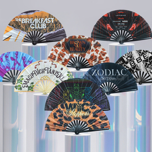 Tùy chỉnh lớn 33cm người hâm mộ mùa hè cầm tay đầy màu sắc tre Clack với raving niềm tự hào sơn kỹ thuật - Product Image 6