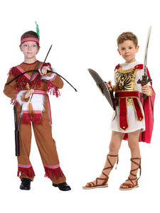Múltiples estilos Halloween carnaval esqueleto Ninja Cosplay trajes indio árabe romano Caballero <span class=keywords><strong>Peter</strong></span> Pan Egipto Reyes disfraz para niños - Product Image 5