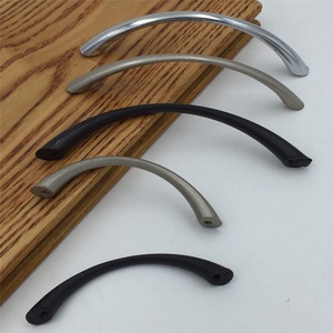 Modern Bronze Cabinet Door <b>Drawer</b> Handle Crescent Furniture Hardware for Wardrobe Kitchen 211 Bright Sand <b>Silver</b> Sand Black - Product Image 3