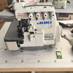 1/6 Secondhand JUKI Overlock 6714 Four Threads Direct Drive Overlock Sewing Machines
