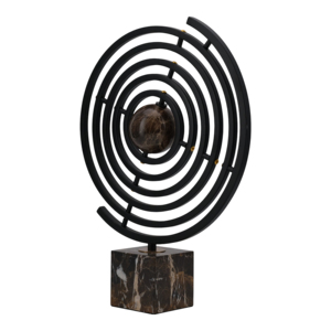<b>Circular</b> Sculpture Ornament Metal Accent Display for Home Office <b>Shelf</b> Decor - Product Image 4