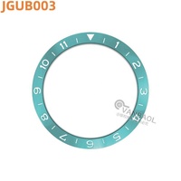 JGUB GMT 38mm Slope Aluminium 12 Heures Bezel Ring Insert Compatible avec RLX GMT Noir Vert SUB 40mm Boîtier de Montre