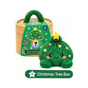 Weihnachts-Dampfbrötchen Plüsch-Überraschungsbox Weiche Stoffpuppe Quetschbares Fidget-Spielzeug mit Dampfkarte - Product Image 5