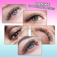 Livraison Gratuite Extensions de Cils 4D en Forme de W, Volume Naturel Doux, 0.07mm Courbure C/D, Mixte 8-15mm, Bouquets Pré-faits, Faux Cils