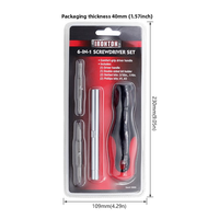 Tournevis double tête portable 6-en-1 en matériau CR-V – Jeu de tournevis réversible multi-usage à double extrémité