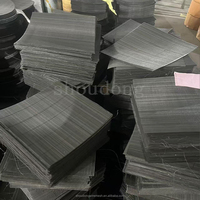 Kain Kawat Hitam Persegi 40 60 80 Mesh, Saringan Kawat Baja Karbon, Disc Filter, Ekstruder Plastik, Saringan Baja