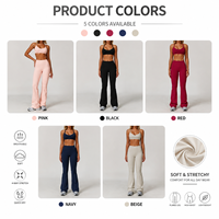 Ensemble de sport brossé GH Wholesale pour femme, coupe ajustée, séchage rapide, course en extérieur, fitness, yoga léger