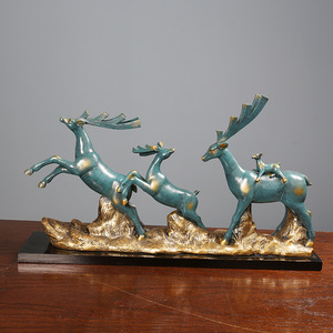 Ensemble de sculptures d'animaux plaquées or, décoration moderne pour la maison, objet décoratif de table, forme irrégulière, emballage en une seule pièce - Product Image 4