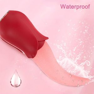 Lingua fiore rosa vibratore per le donne altri prodotti del sesso per il capezzolo clitoride stimolazione giocattoli sessuali - Product Image 4