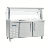 Vitrine réfrigérée électrique Kingbetter HHBWS-120/150/180 en acier inoxydable argenté, style luxe, pour hôtels et restaurants
