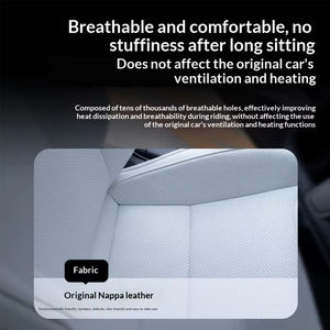 Housse de siège avant perforée en Nappa couleur personnalisée, respirante, pour Tesla Model 3 Y 2016-2026 (vente en gros) - Product Image 5