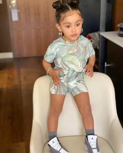 Nouvelle Collection Été : Ensemble Sportif Tie-Dye pour Filles – Short Cycliste et Haut Décontracté Deux Pièces pour Enfants - Product Image 6