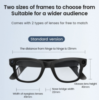 Lunettes Intelligentes IA 2026 Tendance avec Caméra 290 mAh, Lunettes de Soleil Étanche Wi-Fi 8 Mégapixels, Réveil Vocal, Casque Connecté Intelligent