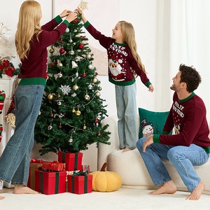 Oferta Especial Suéter Casual con Estampado <span class=keywords><strong>de</strong></span> Papá Noel para Mujer, Prenda <span class=keywords><strong>de</strong></span> Punto para Otoño e Invierno, Atuendo para Parejas y Familia - Product Image 4
