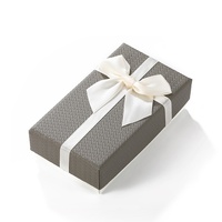 Boîte cadeau carrée avec couvercle et base en papier, boîte à bijoux de Noël à poignée, modèle 053004