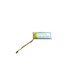 Recargable 3,7 V 601230 621230 <span class=keywords><strong>170mAh</strong></span> Paquete suave Batería de polímero de iones de litio con conector - Product Image 2