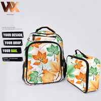 Sac à dos isotherme portable personnalisé pour le déjeuner, ensemble sac à dos pour enfants, sacs à dos mignons pour adolescents, sacs à dos scolaires en polyester pour voyage et activités de plein air