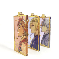 Porte-clés d'impression personnalisé, 10 pièces, breloques en époxy, acrylique, transparent, dessin animé, cadeau