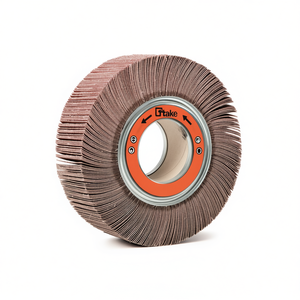 Ttake Flap <b>Wheel</b> Abrasive Cloth Corundum 200x50x54 Mm With Hole For <b>Grinding</b> - Product Image 2