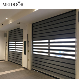 Thiết kế hiện đại màu đen gió bằng chứng tự động nhôm nhà để xe an ninh cuộn lên cửa trập - Product Image 4