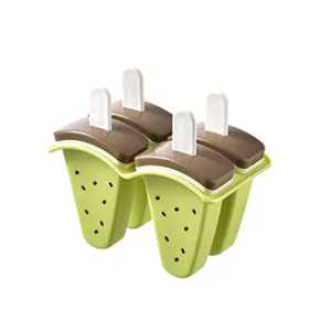 Household Summer Watermelon Cartoon DIY Plastic Ice Grid Box Ice Lolly Popsicle Mold Ice Cream Stick