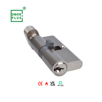 Doorpuls personnalisé Euro Cylindre de serrure de porte simple en laiton massif 60mm Backset avec serrure tournante Résistant au feu