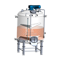 Fabricant de réservoirs de mélange en acier inoxydable sur mesure, réservoir agité à double enveloppe pour la transformation des boissons et du lait
