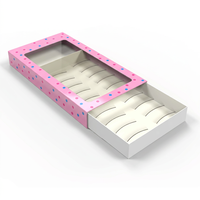 Boîte à cils suspendue en papier kraft imprimé sur mesure avec fenêtre de présentation |   Emballage de vente au détail recyclable en relief pour faux cils