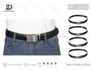 Cinturón de Cuero Genuino para Hombre, 3.5cm x 125cm, Estilo Casual con Doble Hebilla de Acero Resistente - Product Image 1