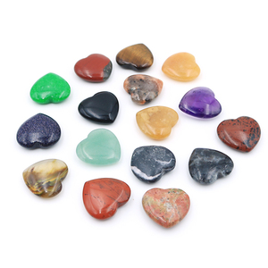 20mm tinh thể tự nhiên trái tim quyến rũ Đá Quý Chữa Bệnh năng lượng đá không có lỗ khắc mặt dây chuyền Reiki Chakra đồ trang sức làm thủ công Nguồn cung cấp - Product Image 2