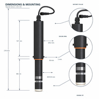Capteur de qualité de l'eau industrielle, détecteur numérique de dioxyde de chlore et d'ozone à membrane, sonde amperométrique à trois électrodes IP68