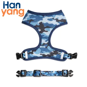 Hanyang OEM Custom step in vest harness no pull breathable mesh vest dog harness and leash wholesale mesh dog harness&leash