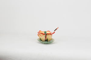 3D แก้วกาแฟเซรามิกของขวัญสำหรับงานแต่งงานขนาด6ออนซ์ถ้วยชาพร้อมที่จับตกแต่ง - Product Image 4