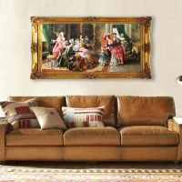 Reproduction de peinture à l'huile 100% peinte à la main de style palais européen pour la figure, peinture à l'huile réaliste, décoration intérieure
