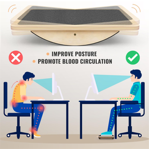 Planche d'équilibre professionnelle moderne en bois pour la thérapie physique et la posture debout - Product Image 4