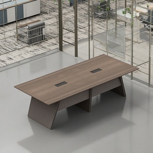 Modern Luxury Wooden Modular Conference <b>Table</b> with 8-10 Seats & Chairs <b>Office</b> Furniture for Meeting Rooms Schools & Hospitals - Product Image 4