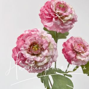 Artificial Camellia And Peony <b>Flowers</b> <b>Single</b> Branch Silk High Simulation Wedding Decorations For Home And Outdoor Use - Product Image 3