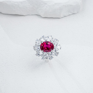 แหวนทับทิม925ทำจากแล็บเงิน - Product Image 1