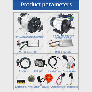 ชุดควบคุมมอเตอร์ไฟฟ้าไร้แปรงถ่าน 60-72V สำหรับรถสามล้อไฟฟ้า BL DC กำลัง 2200W พร้อมพัดลมและอุปกรณ์เครื่องจักร ระบบควบคุม ET-165 - Product Image 3