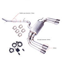 Système d'échappement quadruple haute performance Audi A6 A7 C7 3.0T avec section intermédiaire-arrière en acier inoxydable 304